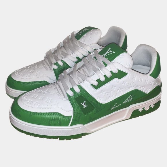 Mens Louis Vuitton LV Trainer Sneaker in Grey